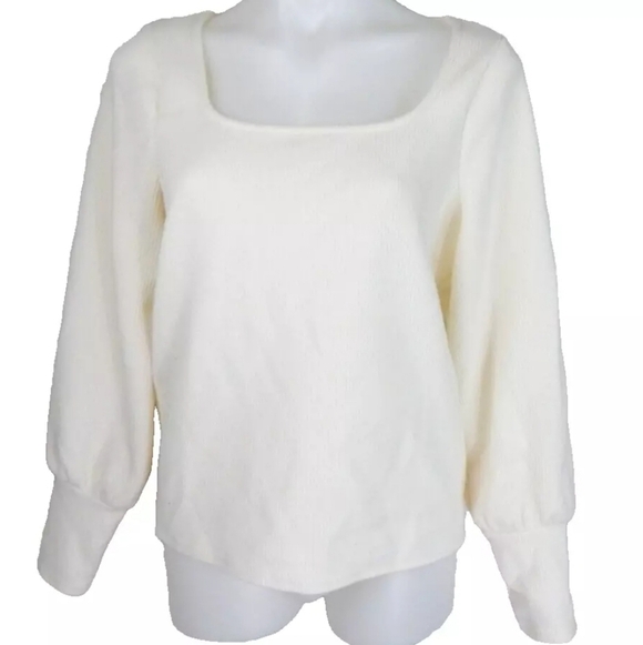 Madewell Ottoman Ribbed Square Neck Top - Picture 2 of 4